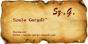 Szele Gergő névjegykártya